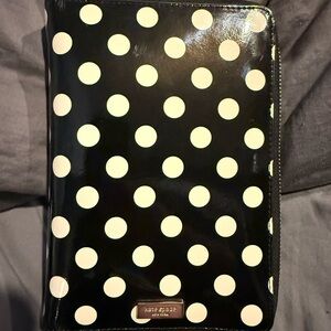Kate Spade Black and Cream Polka Dot agenda